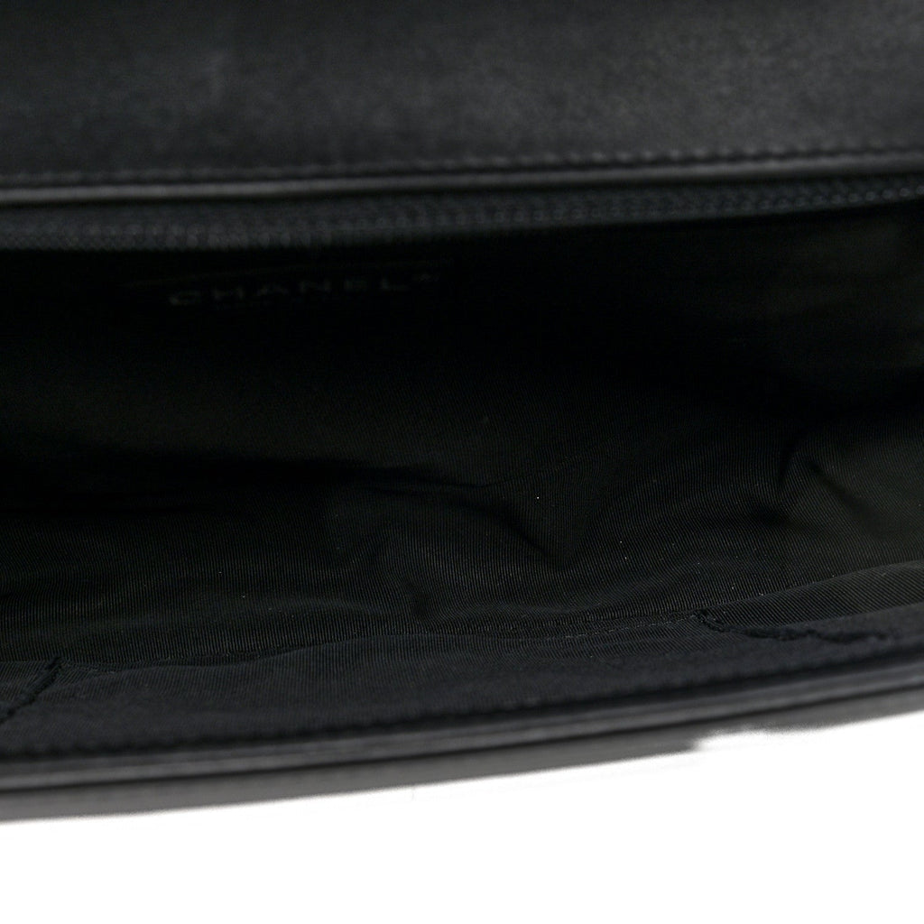 Lambskin Quilted New Medium Boy Flap Black