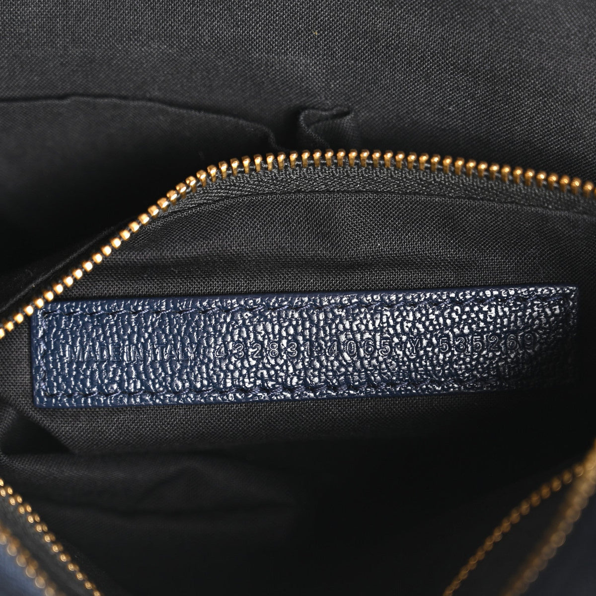 Chevre Gold Metallic Edge Hardware S City Bleu Nuit Dark Sea