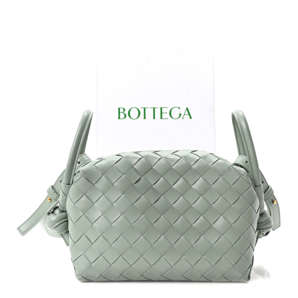 Nappa Intrecciato Loop Top Handle Camera Bag New Sauge