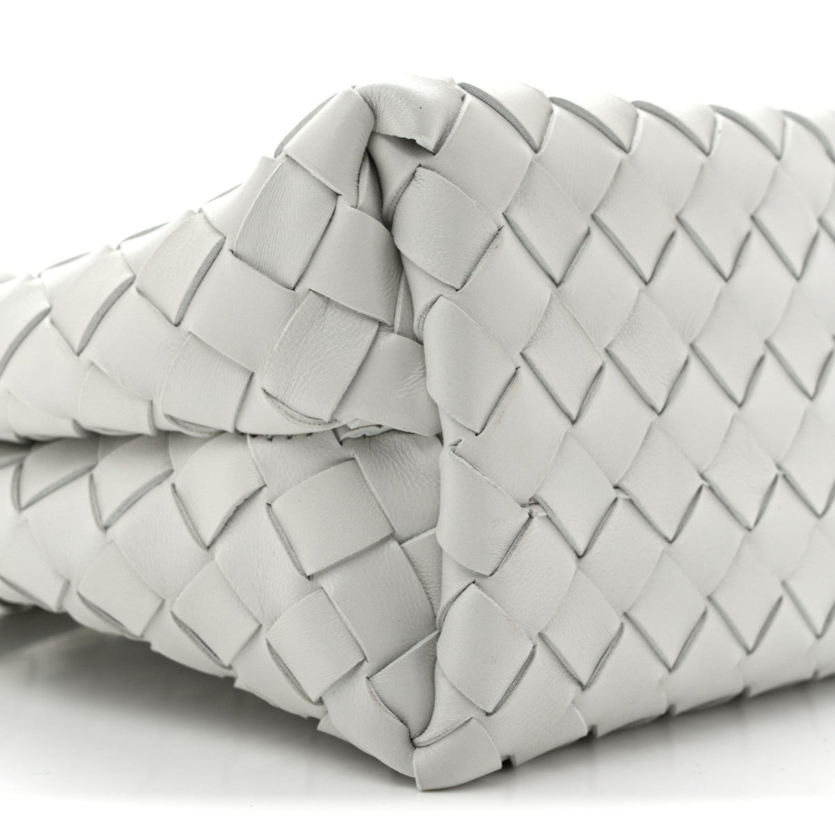 Nappa Intrecciato Small Andiamo Shoulder Bag White