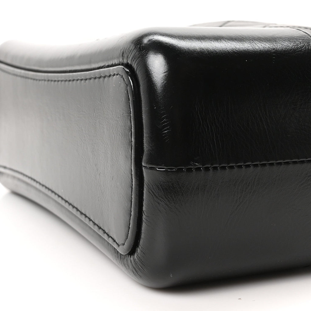 Aged Calfskin Quilted Medium Gabrielle Hobo Black