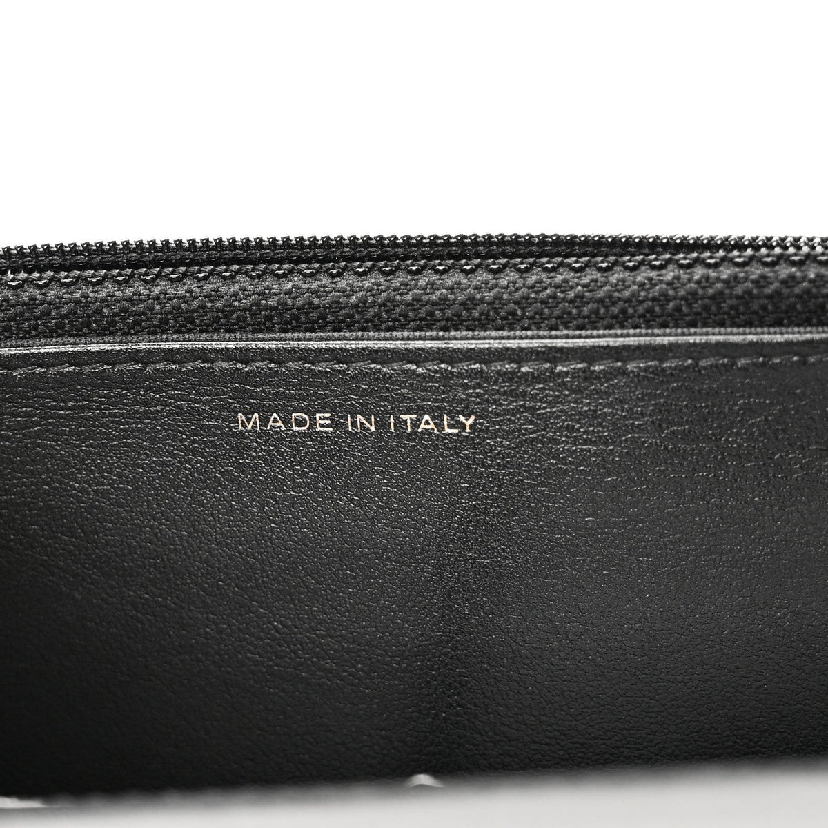 Calfskin Elaphe Double Chevron Mini Wallet On Chain WOC Black Black
