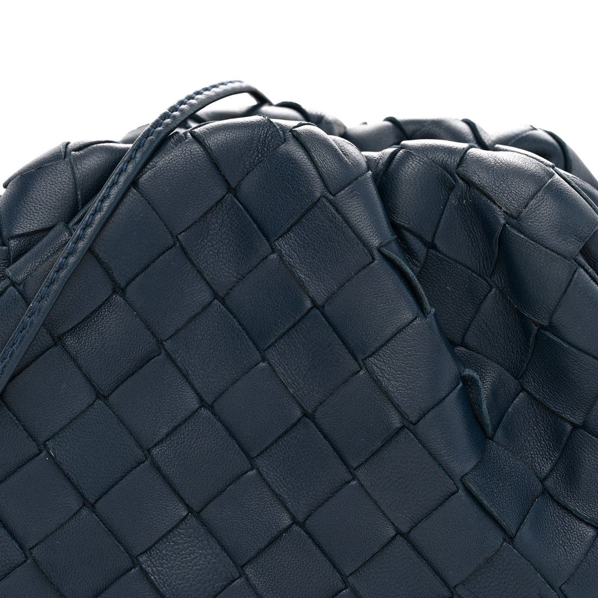 Nappa Intrecciato The Mini Pouch  Deep Blue