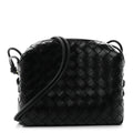 Nappa Intrecciato Small Loop Camera Bag Black