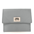 Smooth Calfskin Rodeo Flap Card Holder Cloud Grey