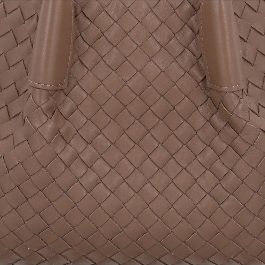 Calfskin Intrecciato Medium Pinacoteca Reversible Tote Pinecone Fondant