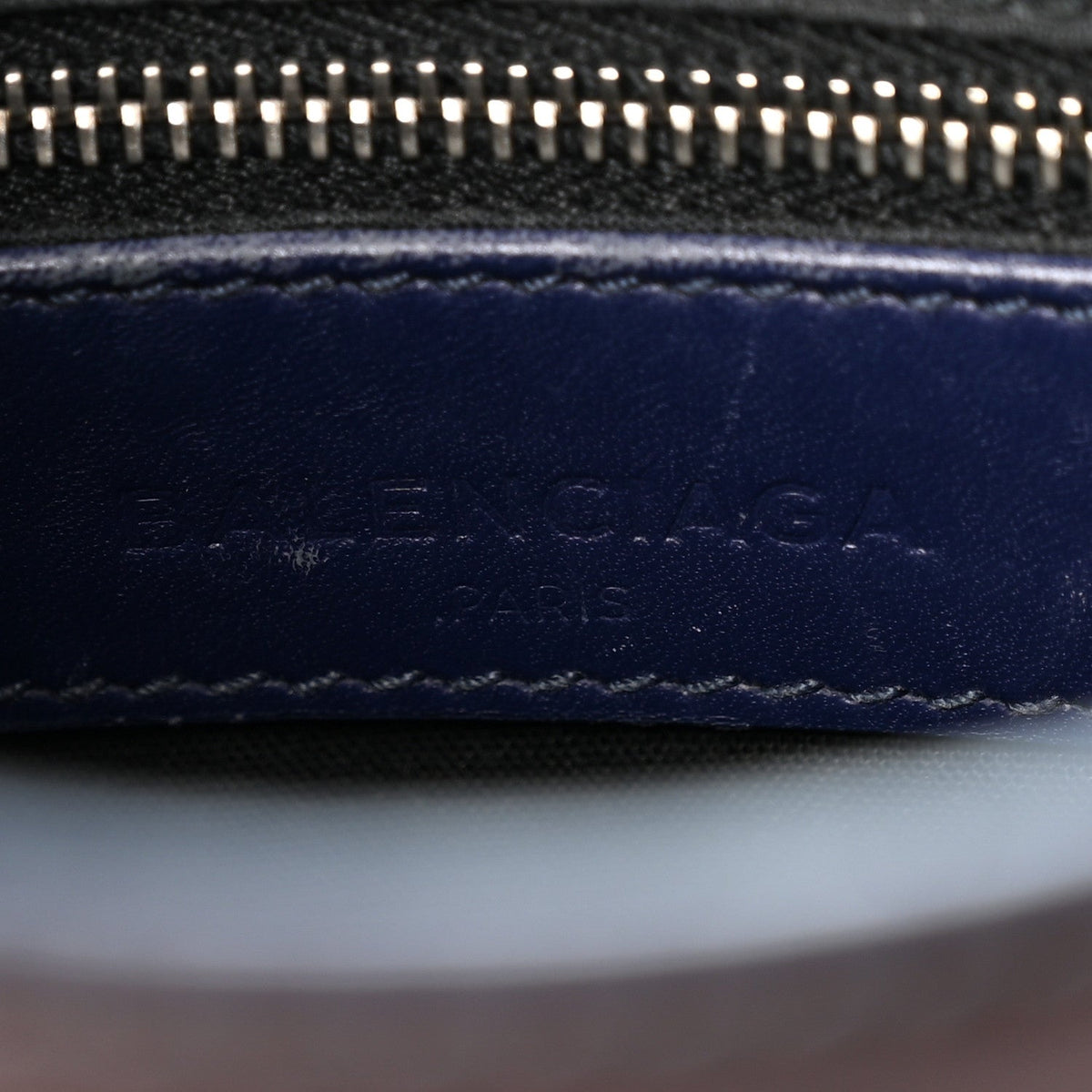 Smooth Calfskin Metallic Patent Giant 12 Silver Hardware Mini City Ultraviolet