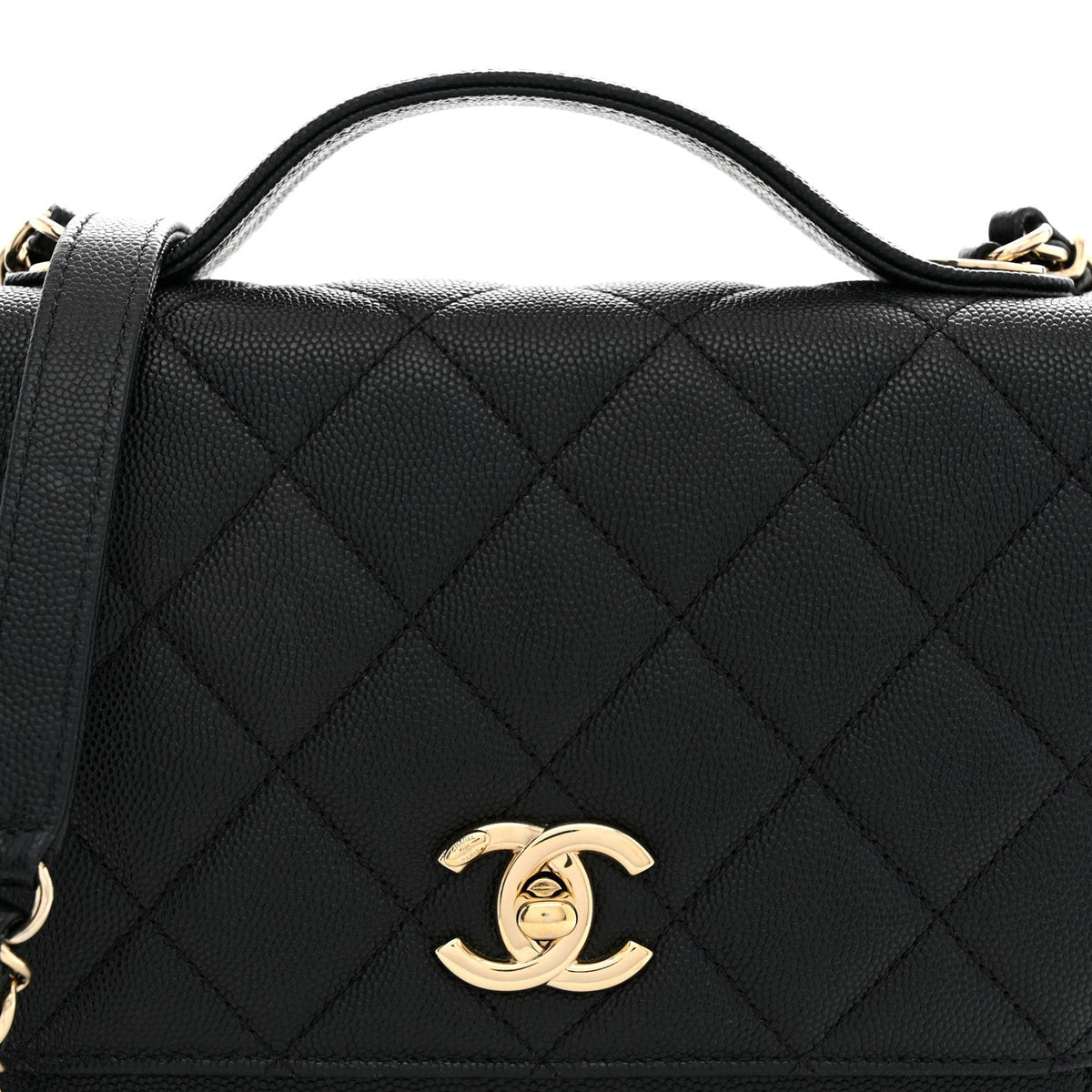 Caviar Quilted Medium Business Affinity Flap Black