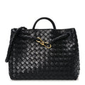 Nappa Intrecciato Medium Andiamo Shoulder Bag Black