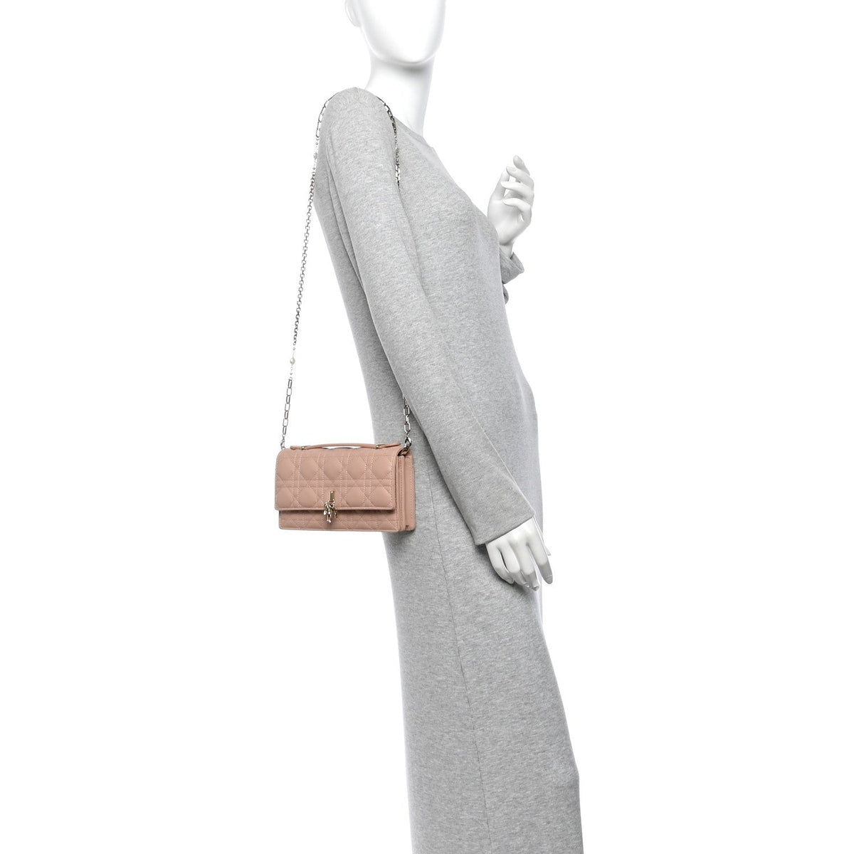 Lambskin Chain Lady My Dior Mini Chain Pouch Rose De Vents