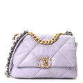 Lambskin Quilted Medium Chanel 19 Flap Light Purple