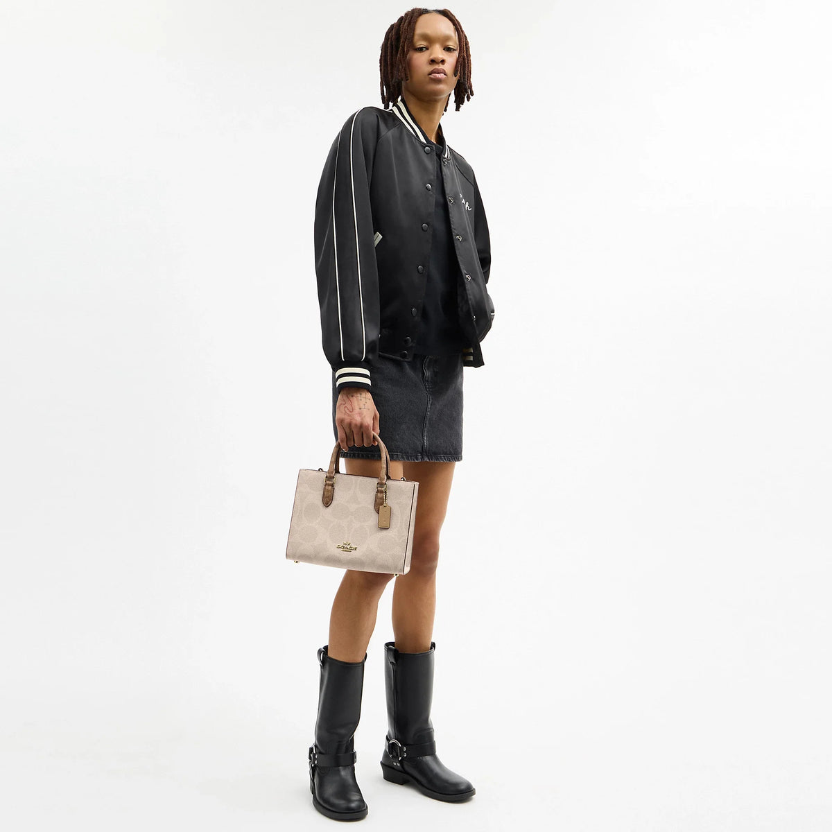 Coach Outlet Maggie Small Tote Bag In Blocked Signature Canvas