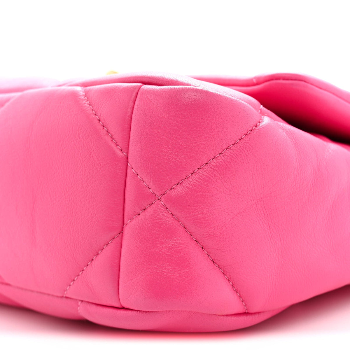 Lambskin Quilted Medium Chanel 19 Flap Dark Pink
