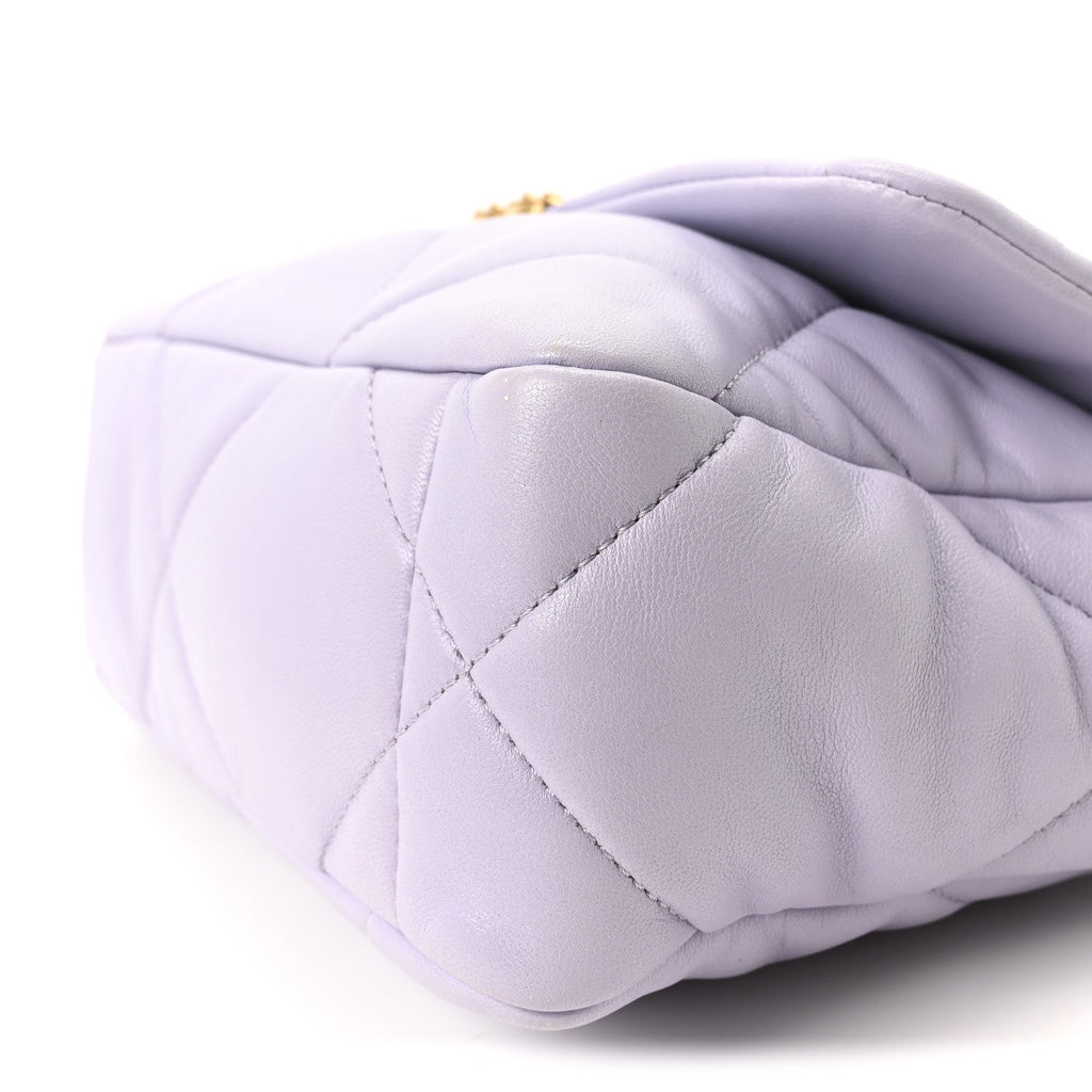 Lambskin Quilted Medium Chanel 19 Flap Light Purple