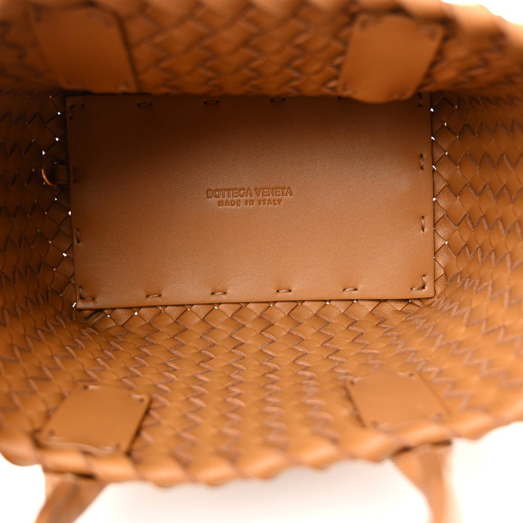 Nappa Intrecciato Mini Cabat Caramel