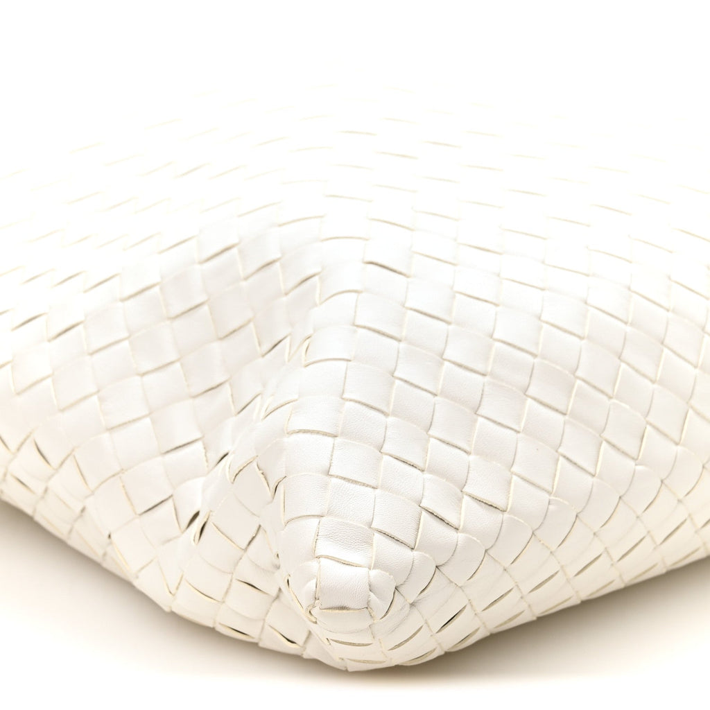 Calfskin Intrecciato Large Hop White
