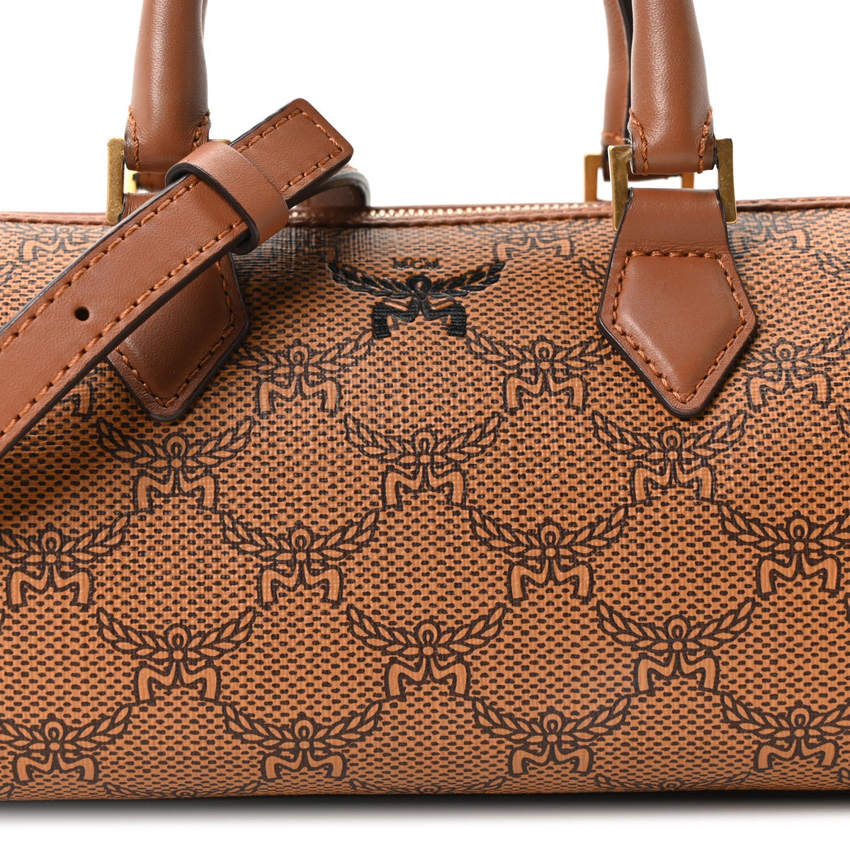 Lauretos Nappa Mini Ella Boston Bag Cognac