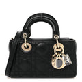 Lambskin Cannage Micro Lady D-Joy Black