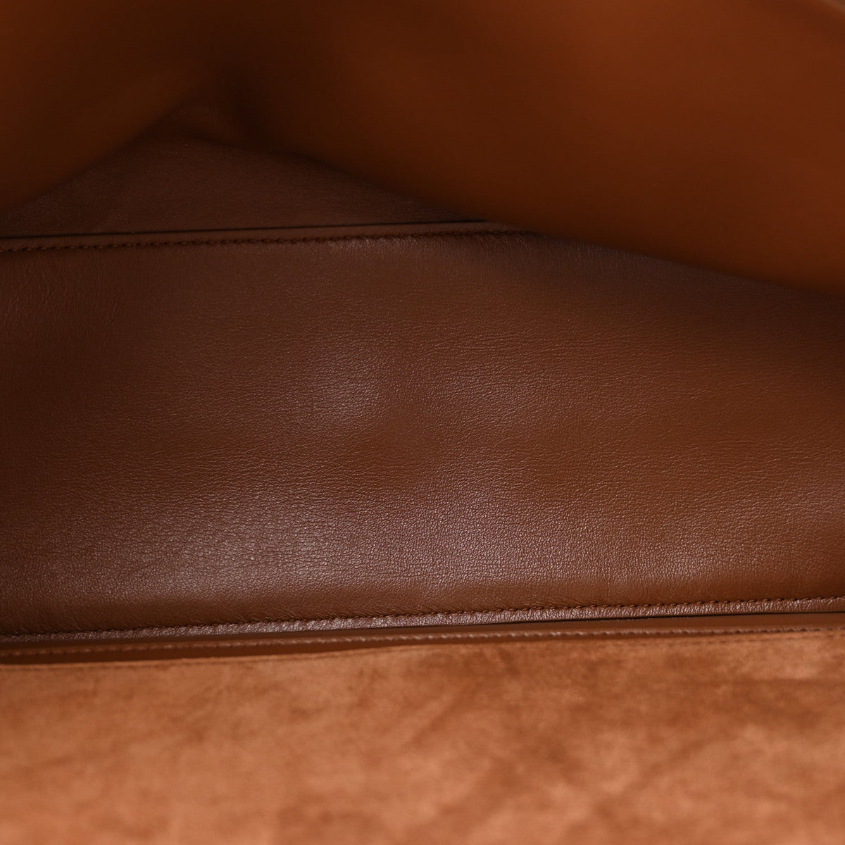 Suede Calfskin Small Souplissimo Maxi Flap Camel