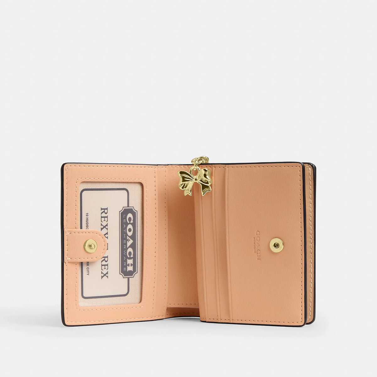 Coach Outlet Snap Wallet In Signature Leather With Charm