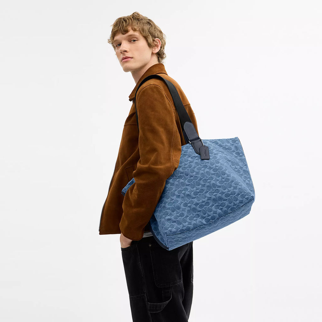 Coach Outlet Small Tour Tote Bag In Signature Denim