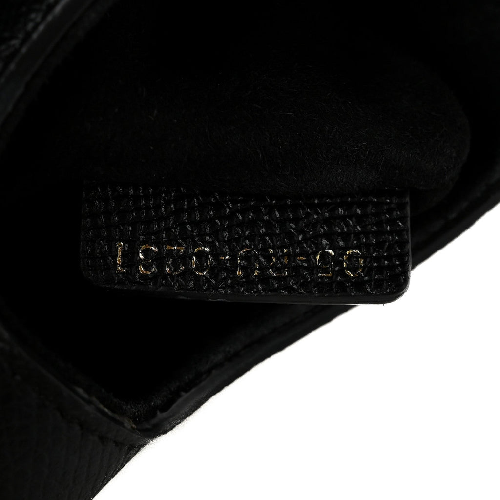 Grained Calfskin Mini Saddle Bag Black
