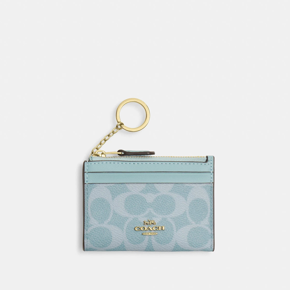 Coach Outlet Mini Skinny Id Case In Signature Canvas