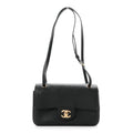 Grained Calfskin Mini Souplissimo Maxi Flap Black