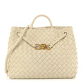 Nappa Intrecciato Medium Andiamo Shoulder Bag Sea Salt