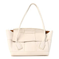 French Calfskin Maxi Intrecciato Medium Arco Bianco