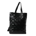 Paper Calfskin Maxi Intrecciato Cassette Tote Black