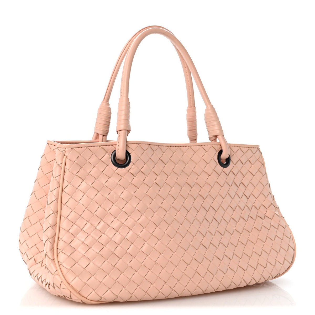 Nappa Intrecciato Woven Tote Flamingo