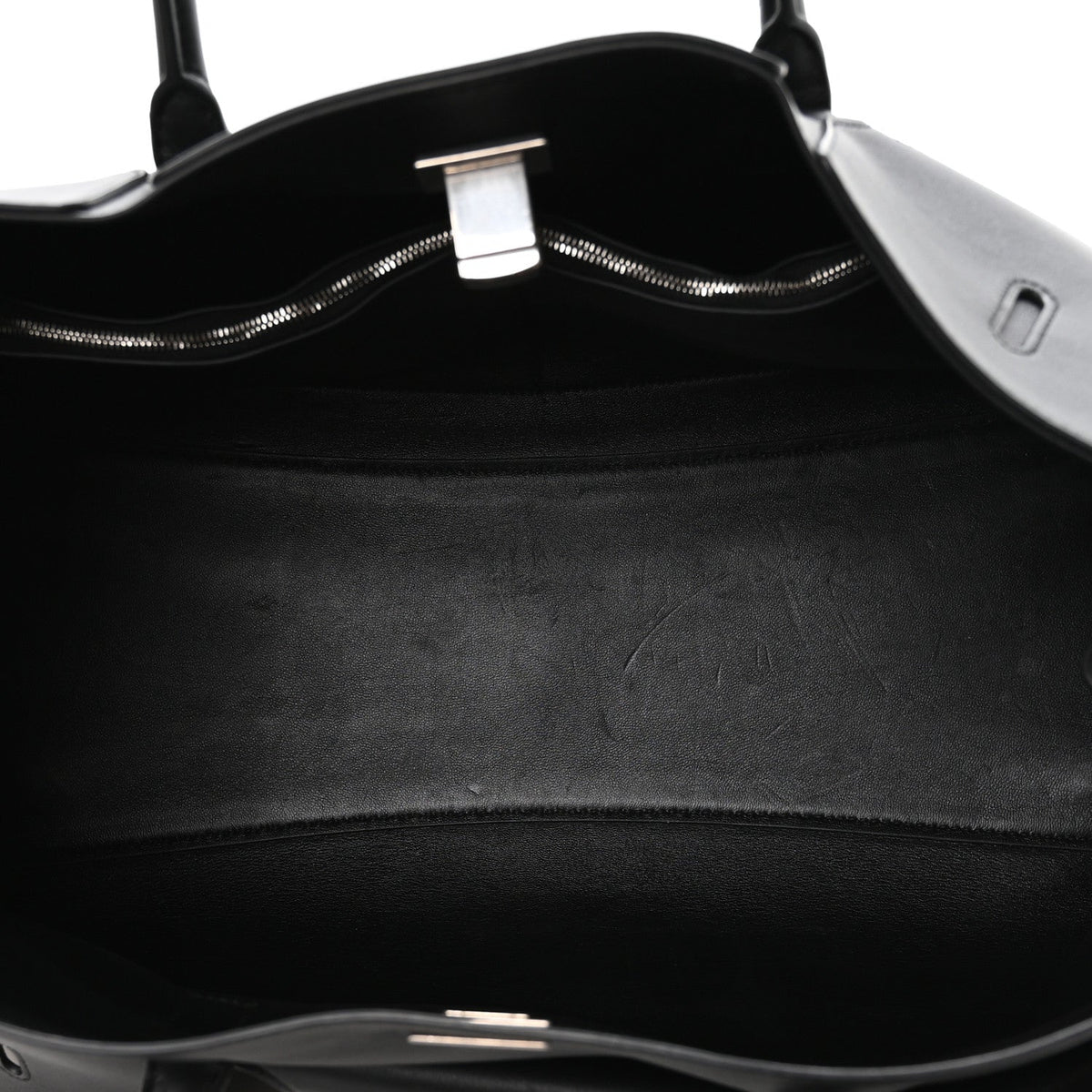 Smooth Calfskin Large Bel Air Carry All Bag Black
