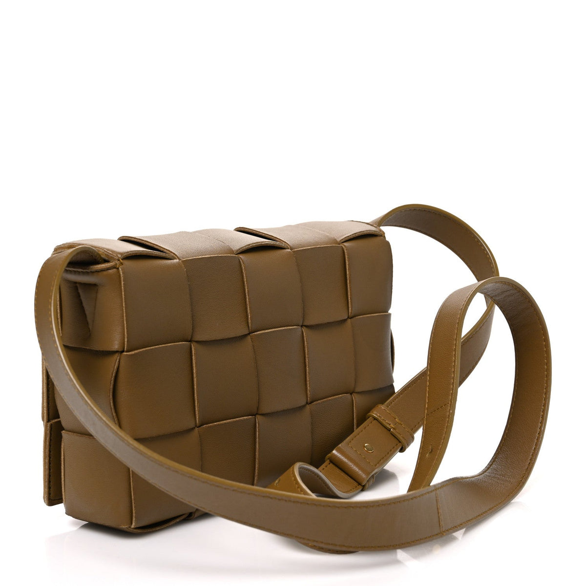 Lambskin Maxi Intrecciato Cassette Crossbody Bag Acorn