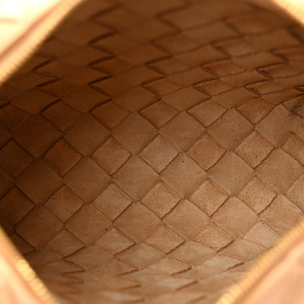 Nappa Intrecciato Mini Loop Camera Bag Almond