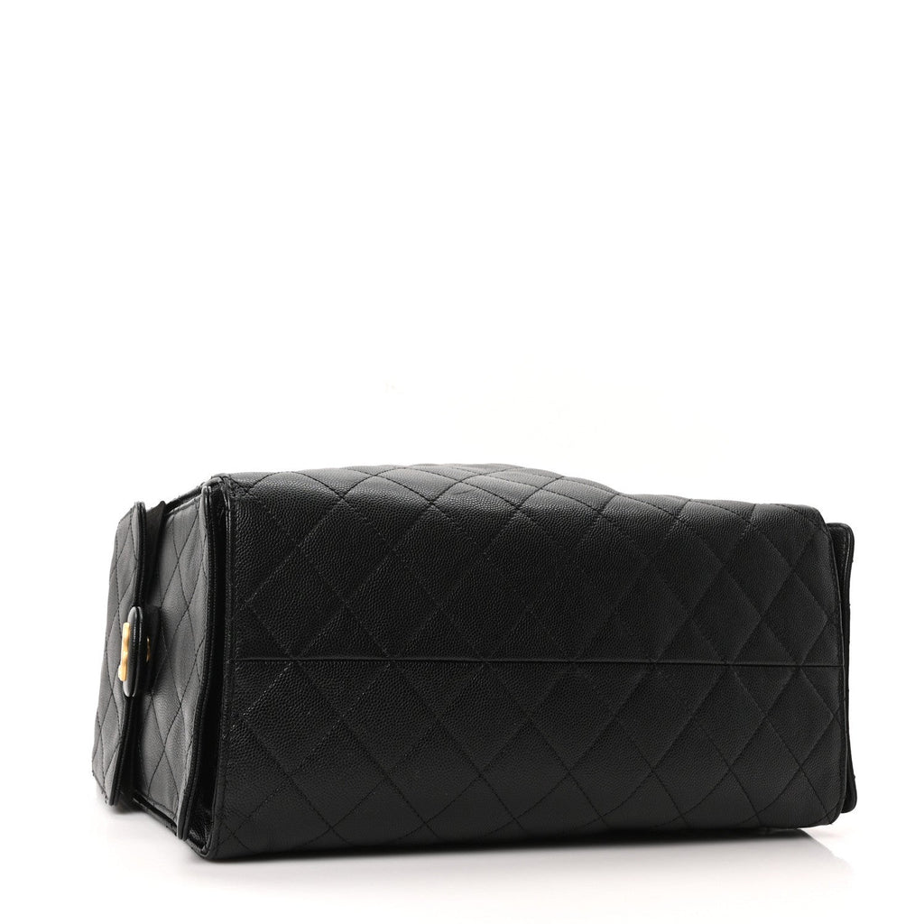 Caviar Quilted Medium Chanel 25 Handbag Black