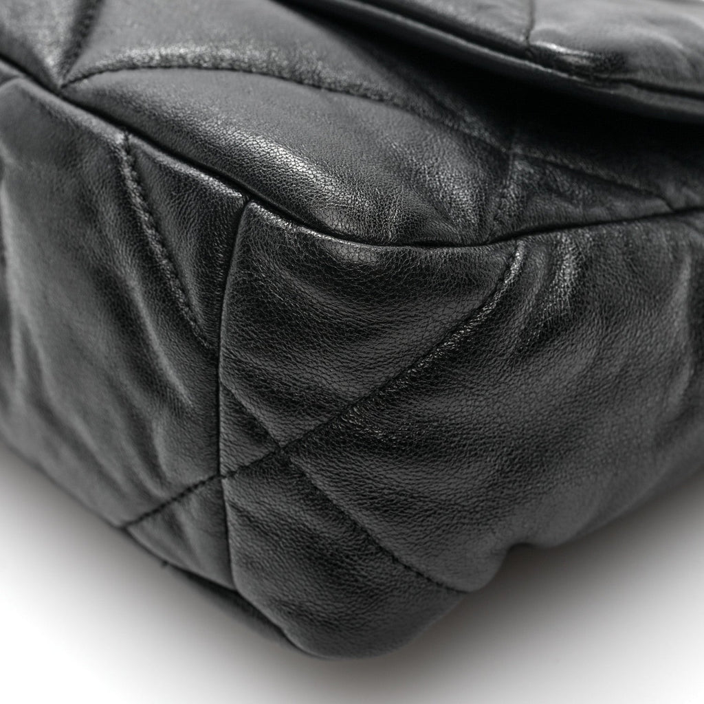 Lambskin Quilted Medium Chanel 19 Flap Black