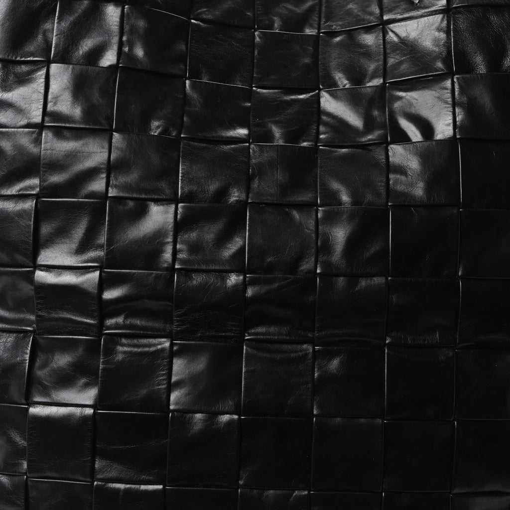 Paper Calfskin Maxi Intrecciato Cassette Tote Black