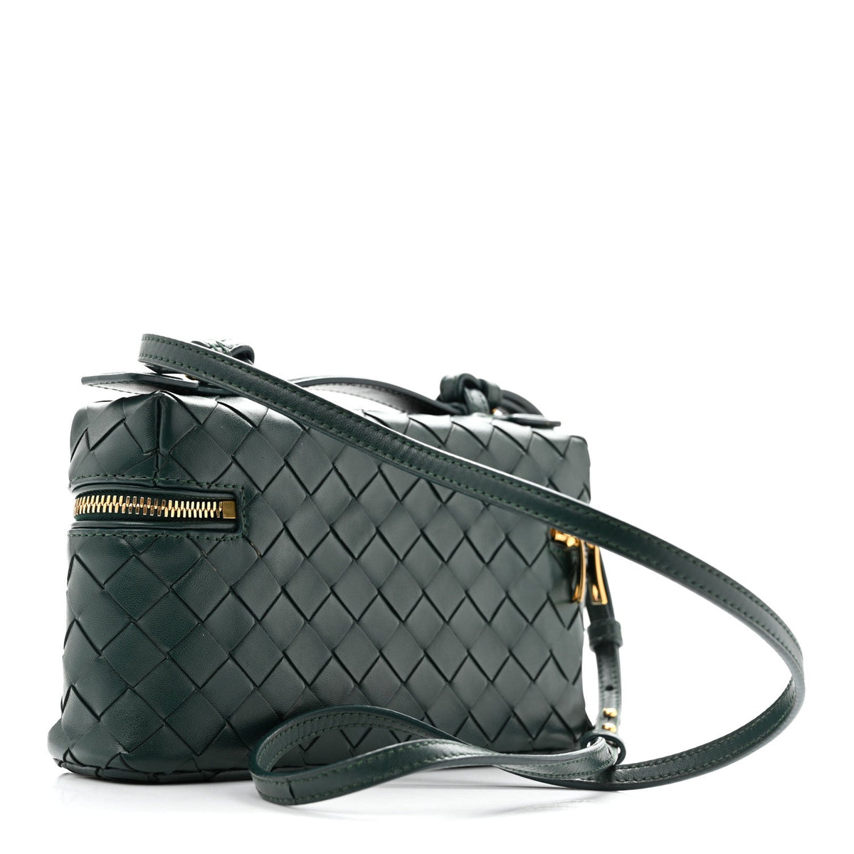 Nappa Intrecciato Bang Bang Vanity Case Emerald Green