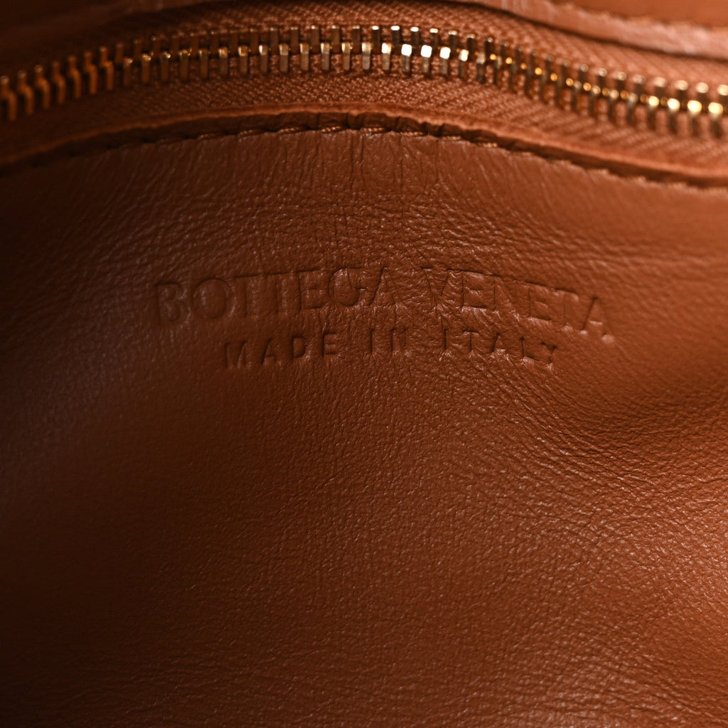 Lambskin Maxi Intrecciato Cassette Crossbody Bag Caramel