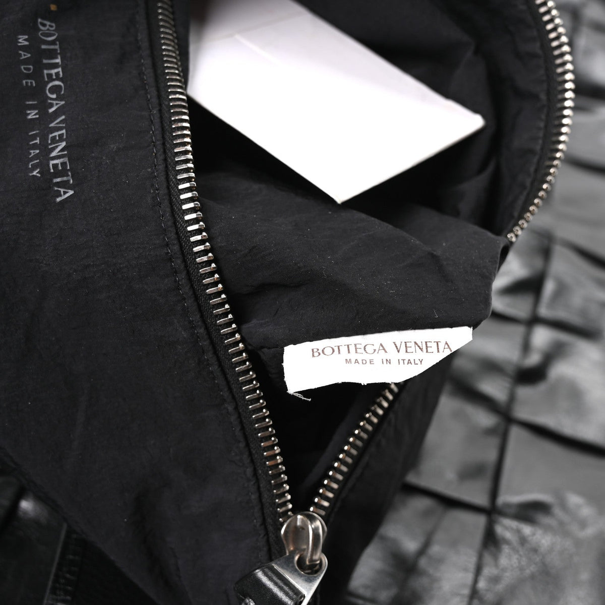 Paper Calfskin Maxi Intrecciato Cassette Tote Black
