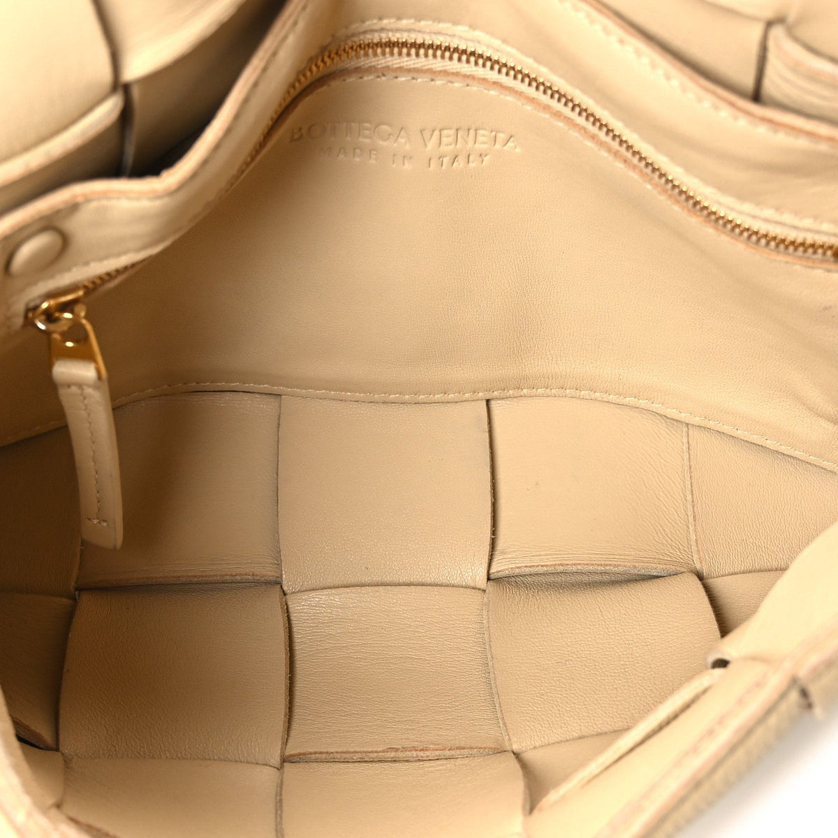 Grained Calfskin Maxi Intrecciato Cassette Crossbody Bag Porridge