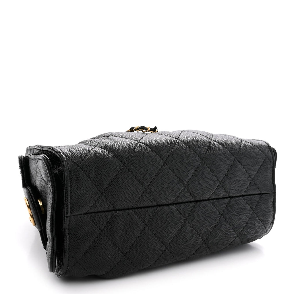 Caviar Quilted Mini Chanel 25 Handbag Black