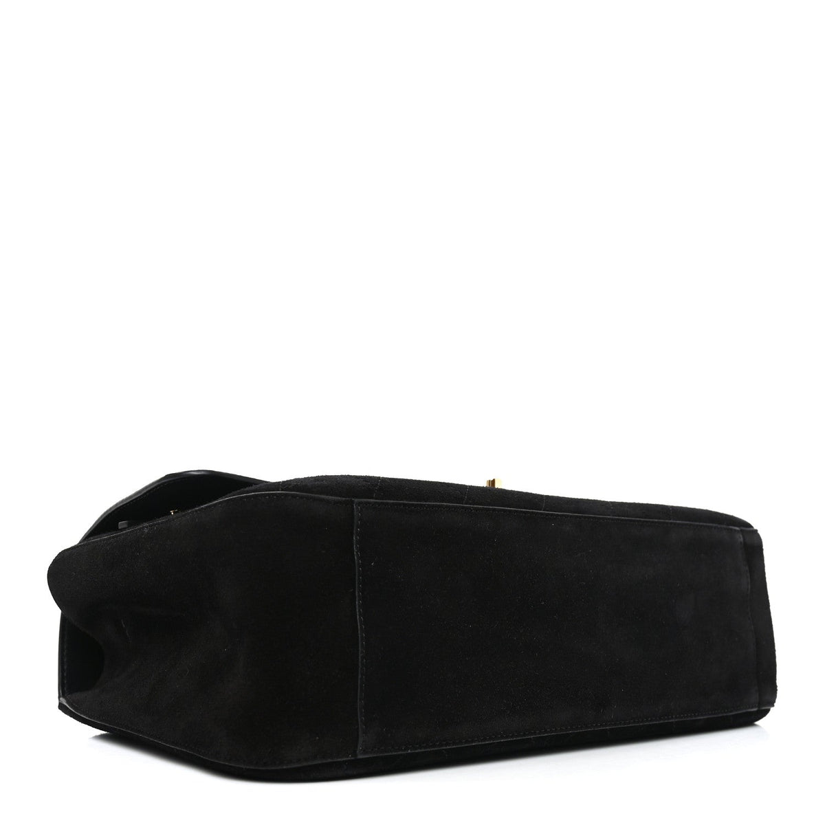 Suede Calfskin Small Souplissimo Maxi Flap Black