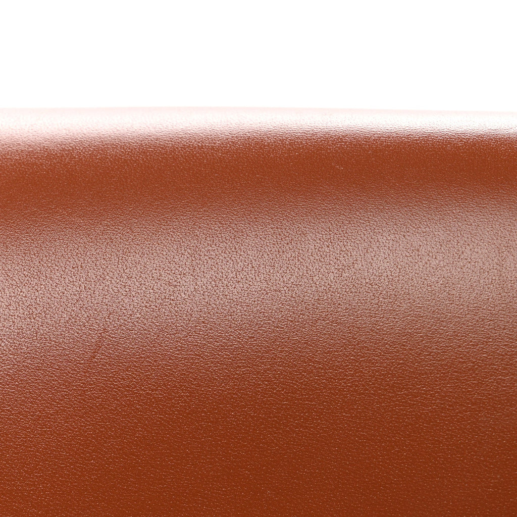 Box Calfskin Medium Bobby Flap Dark Tan