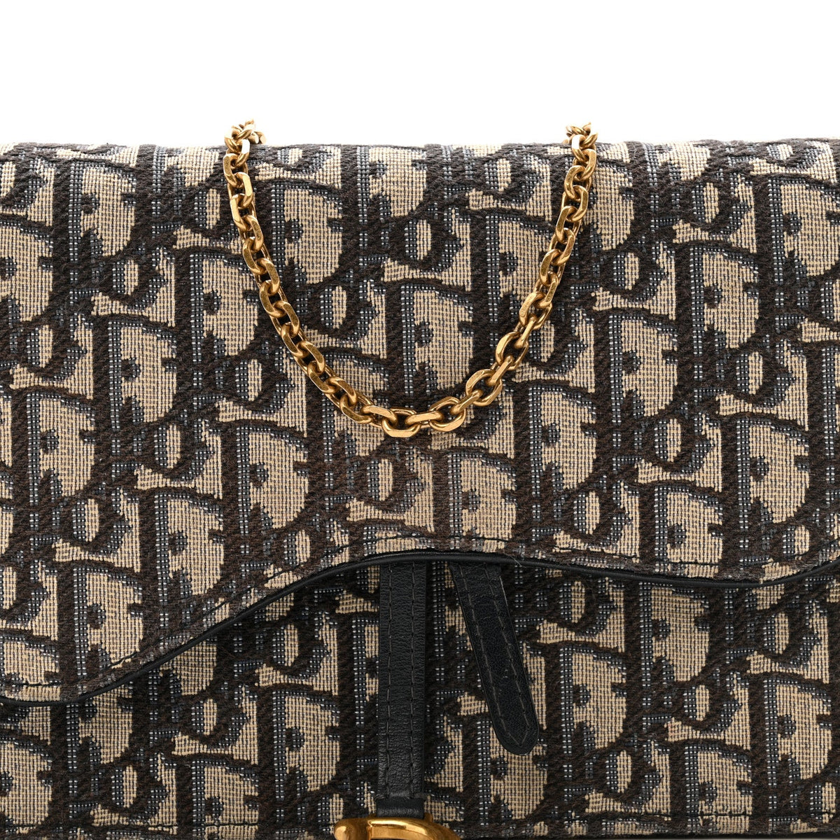 Oblique Saddle Chain Pouch Blue