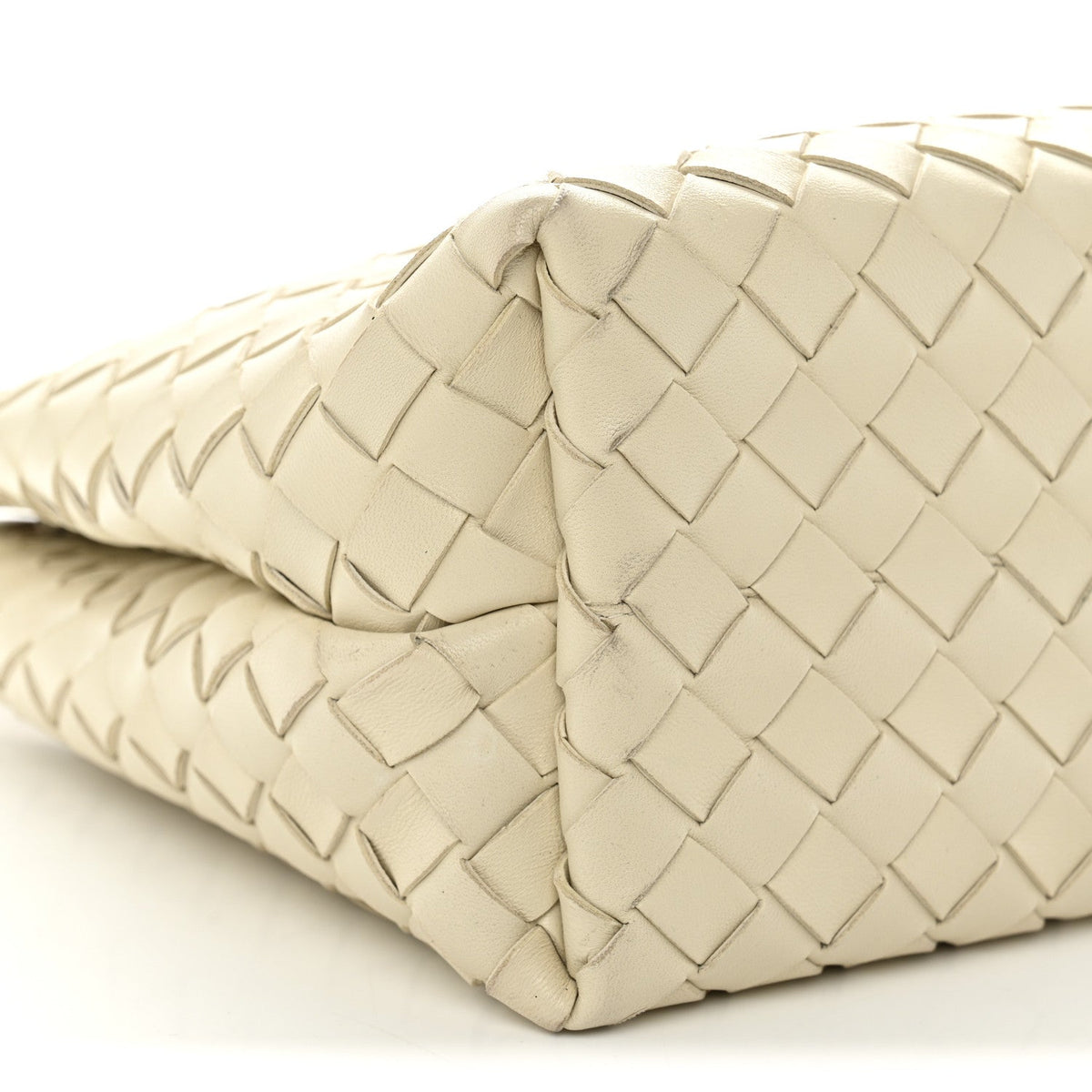 Nappa Intrecciato Medium Andiamo Shoulder Bag Sea Salt