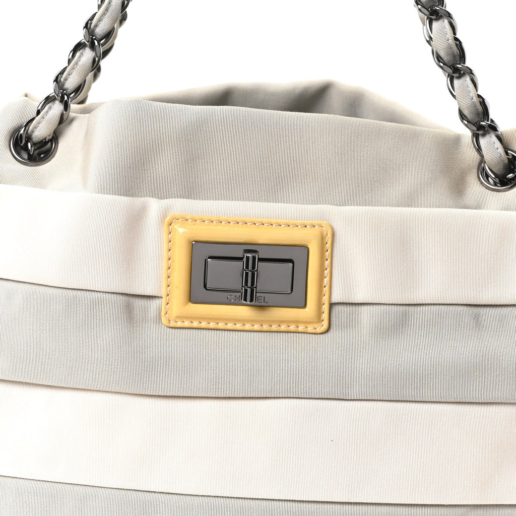 Nylon Quilted 2.55 Reissue Tote White Grey