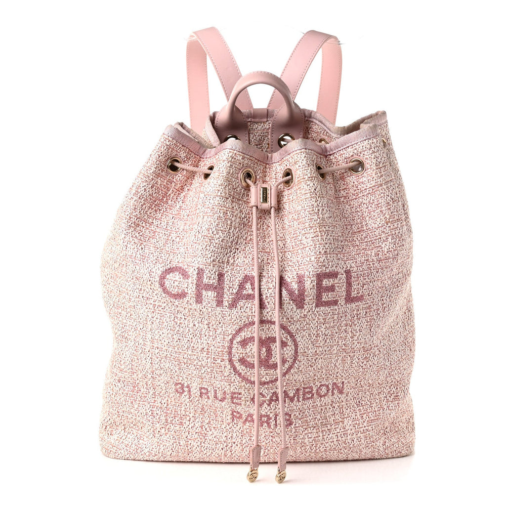 Canvas Large Deauville Backpack Pink