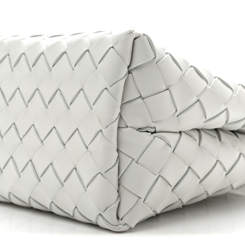 Nappa Intrecciato Small Andiamo Shoulder Bag White